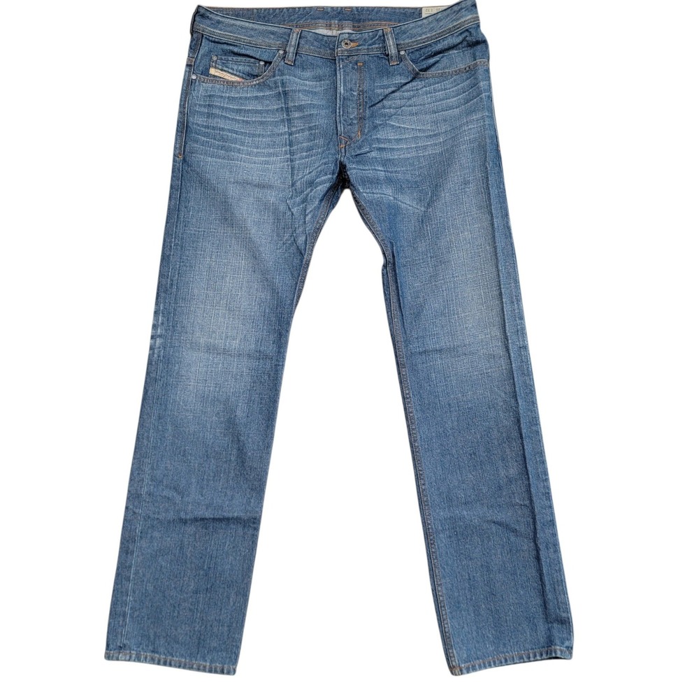 Diesel Safado Jeans Mens 36x32 Blue Regular Slim Straight Button Fly ORUS2 USA